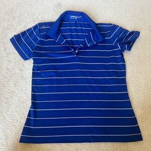 Nike Blue Striped Golf Shirt